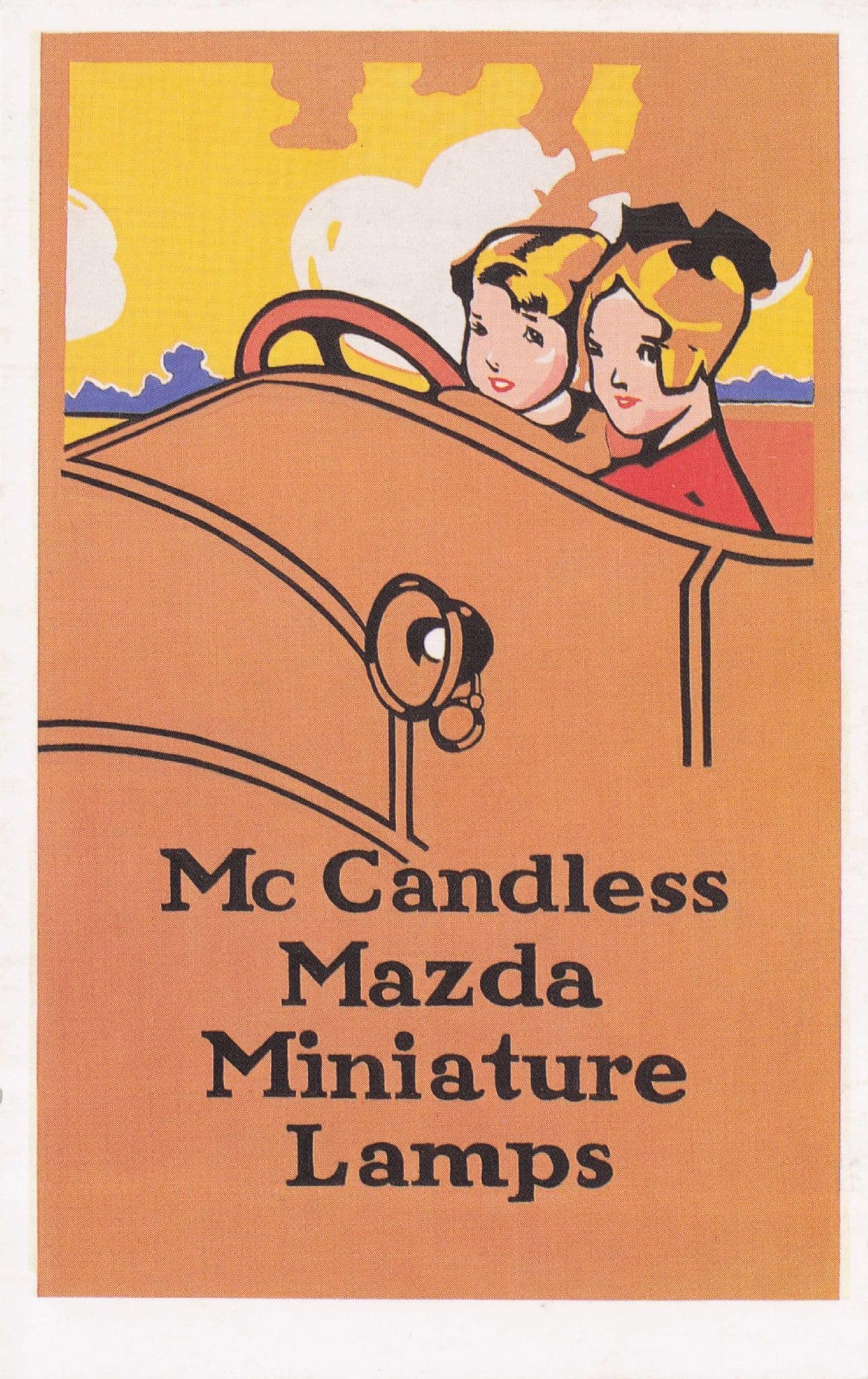 Mc Candless Mazda Miniature Lamps Poster Stamp Advertising Postcard