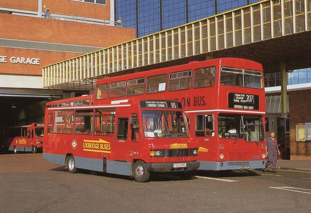 MCW Old Metro Bus Tram at Uxbridge Station London Postcard