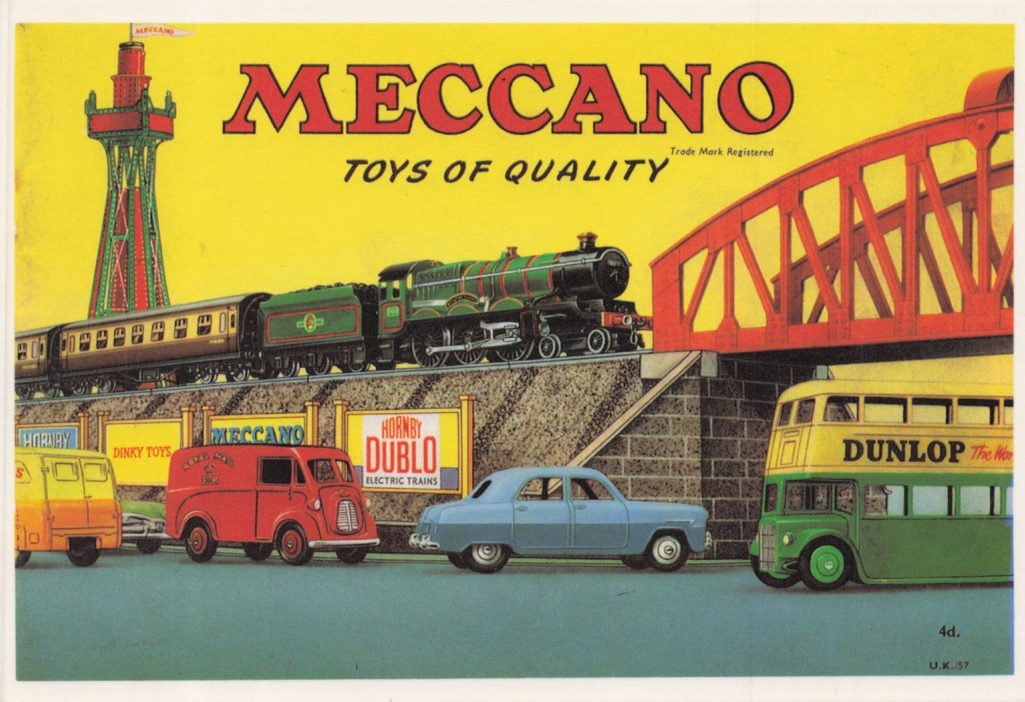 Meccano Bus Lorry Car Toys Of Quality Advertising Poster Postcard