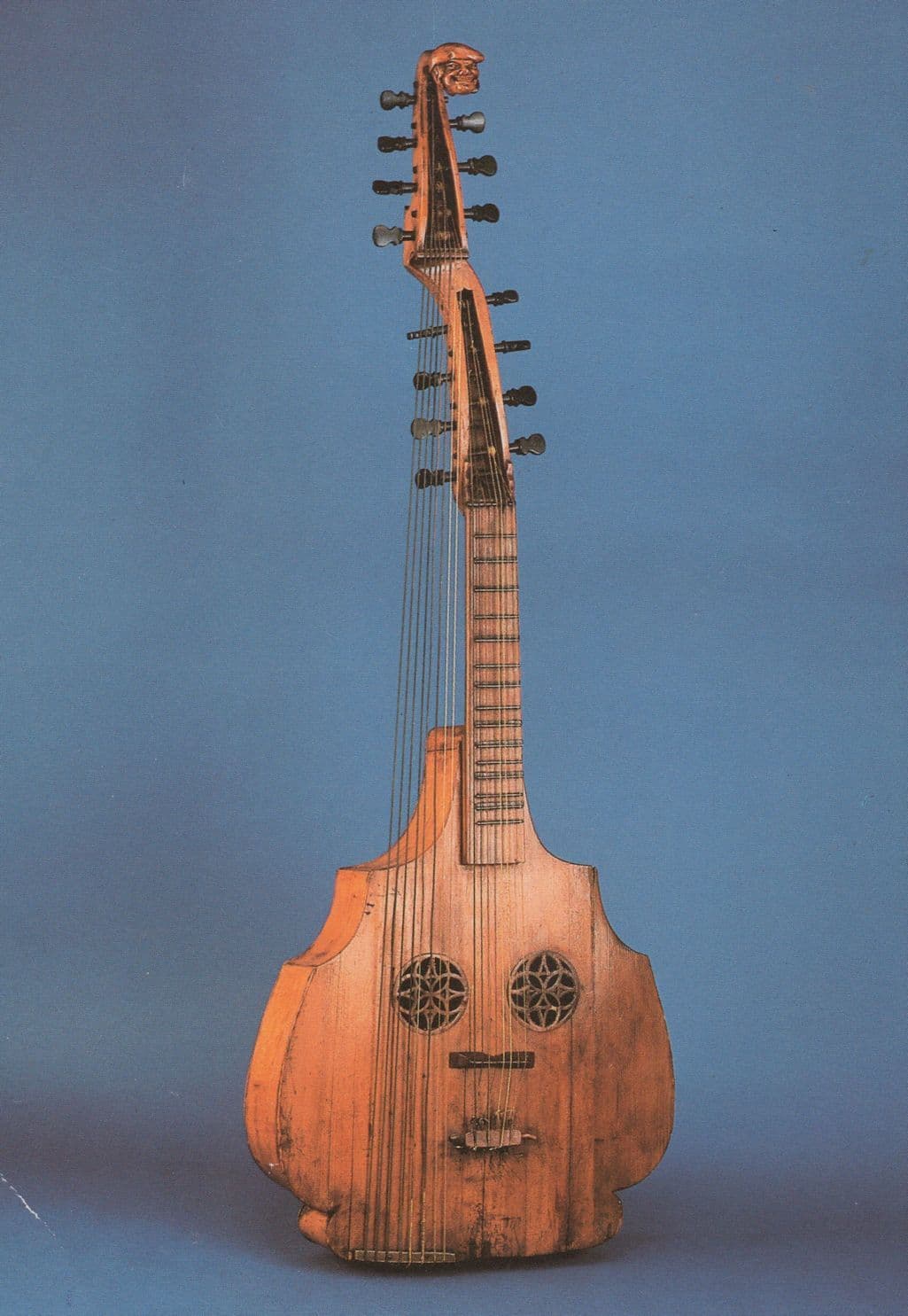 Medieval 1700s Archcittern Bass Cello Badeberg Postcard