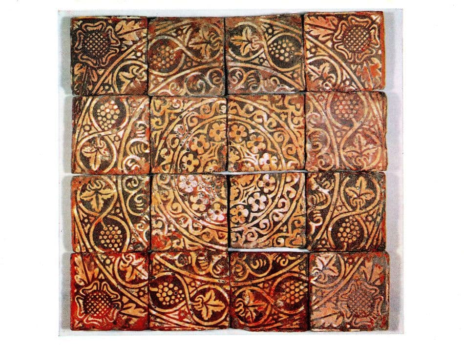 Medieval Tiles From Canynges House Rutland Bristol Art Postcard