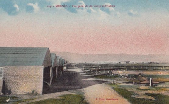 Meknes Airport Aviation Camp Postcard
