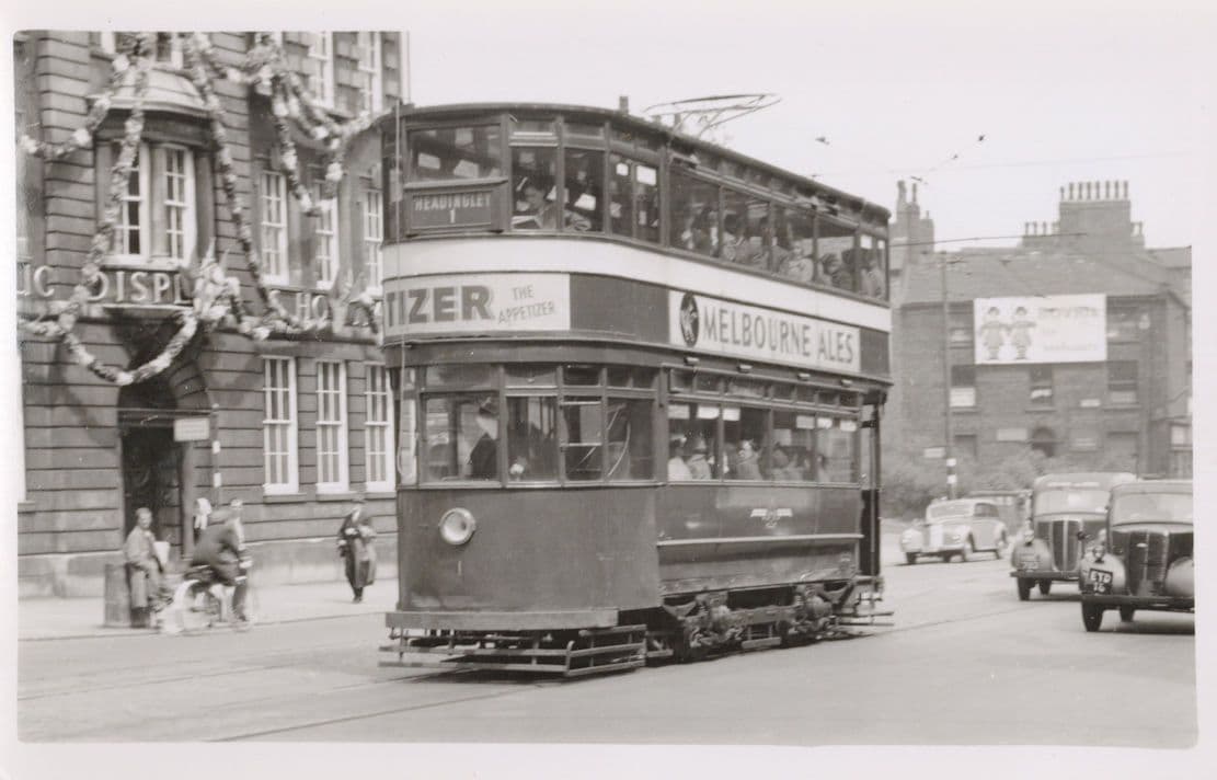 Melbourne Ales Tizer Drinks Advertising Bus Headingley Leeds PB Postcard