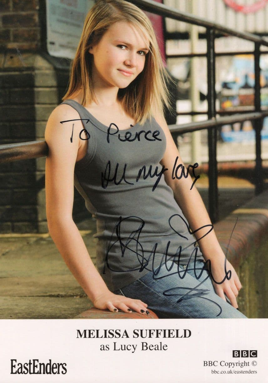Melissa Suffield as Lucy Beale Eastenders Hand Signed Cast Card Photo