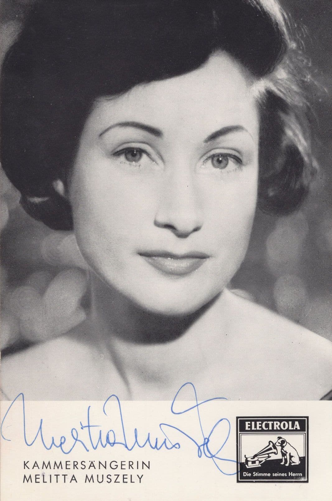 Melitta Muszely Austrian Soprano Opera Singer Hand Signed Photo
