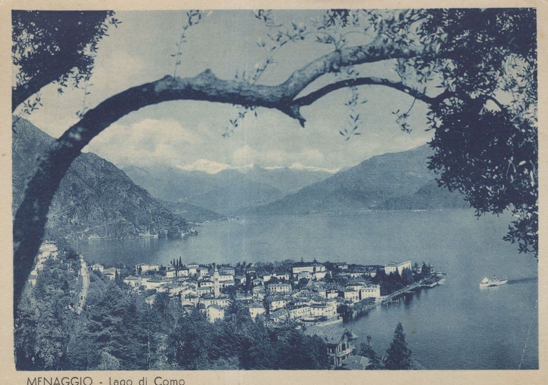Menaggio Lago Di Como Panorama Rare Italy Postcard