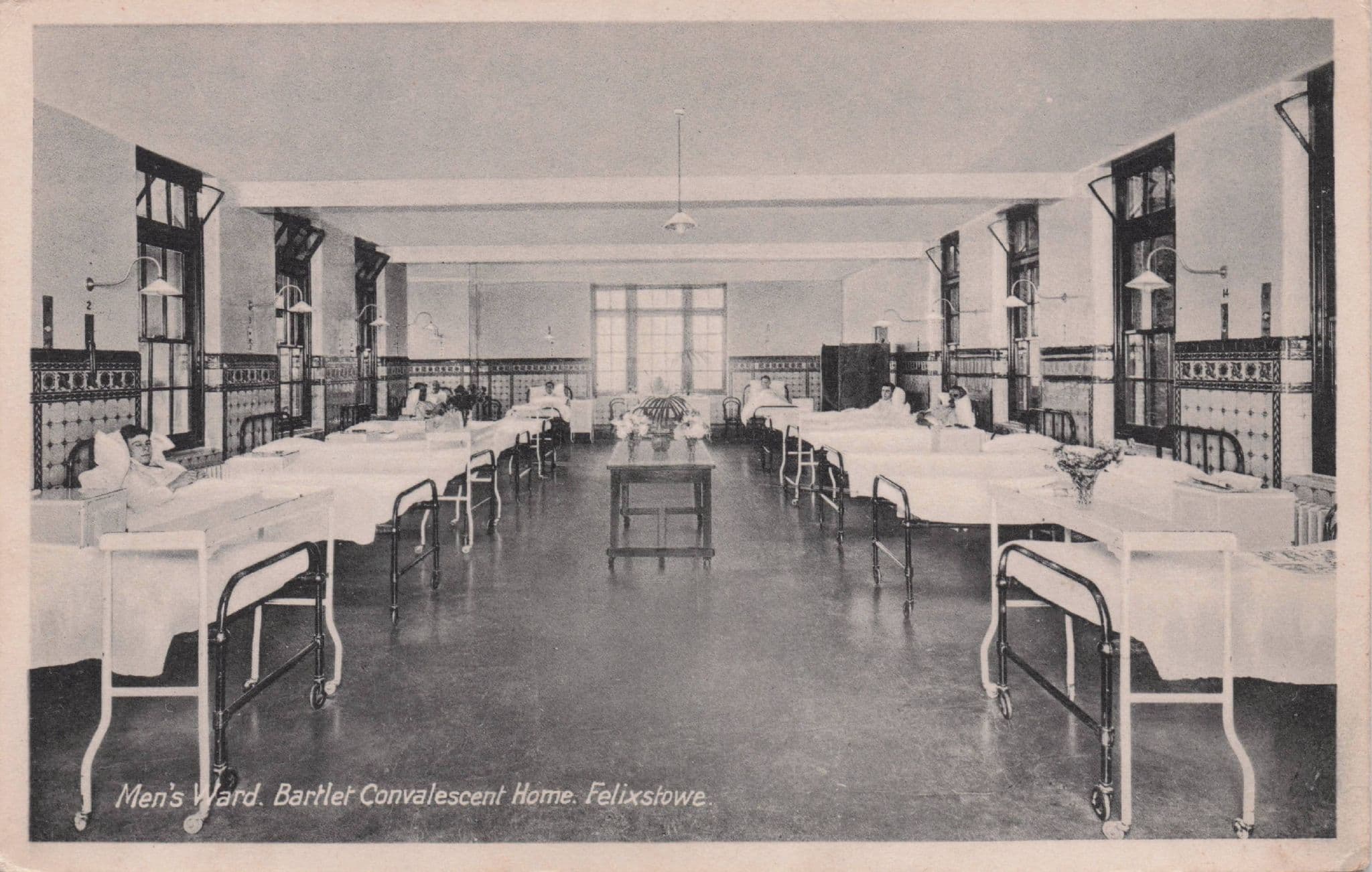 Mens Ward Bartlet Convalescent Home Felixstowe Suffolk Old Postcard