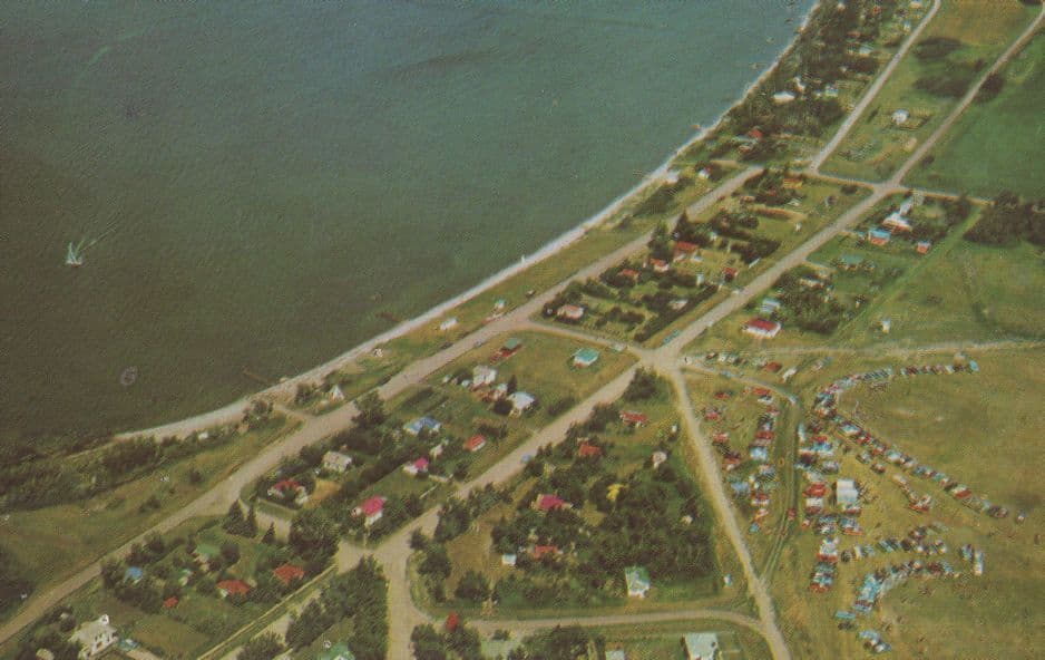 Meota Regional Park Highway 26 Canada Aerial 1970s postcard