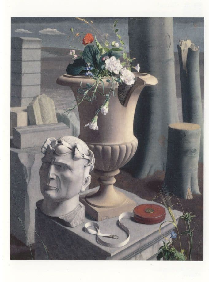 Meredith Frampton Still Life 1930s Art Deco Statue Bust Head Painting Postcard