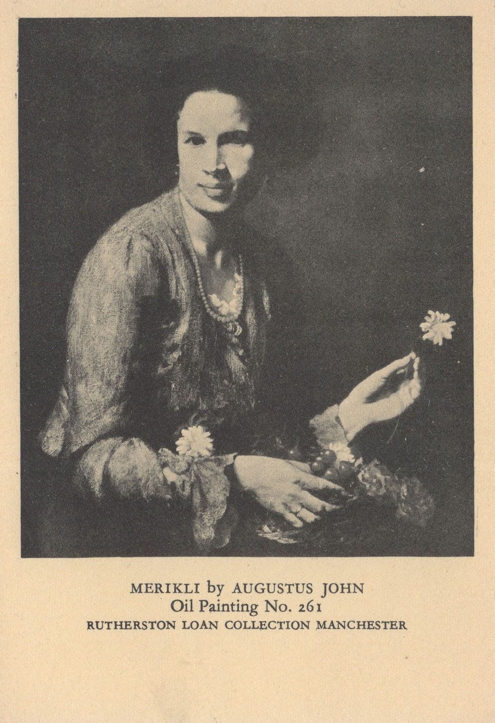 Merikli Augustus John Rutherston Loan Painting Manchester Postcard