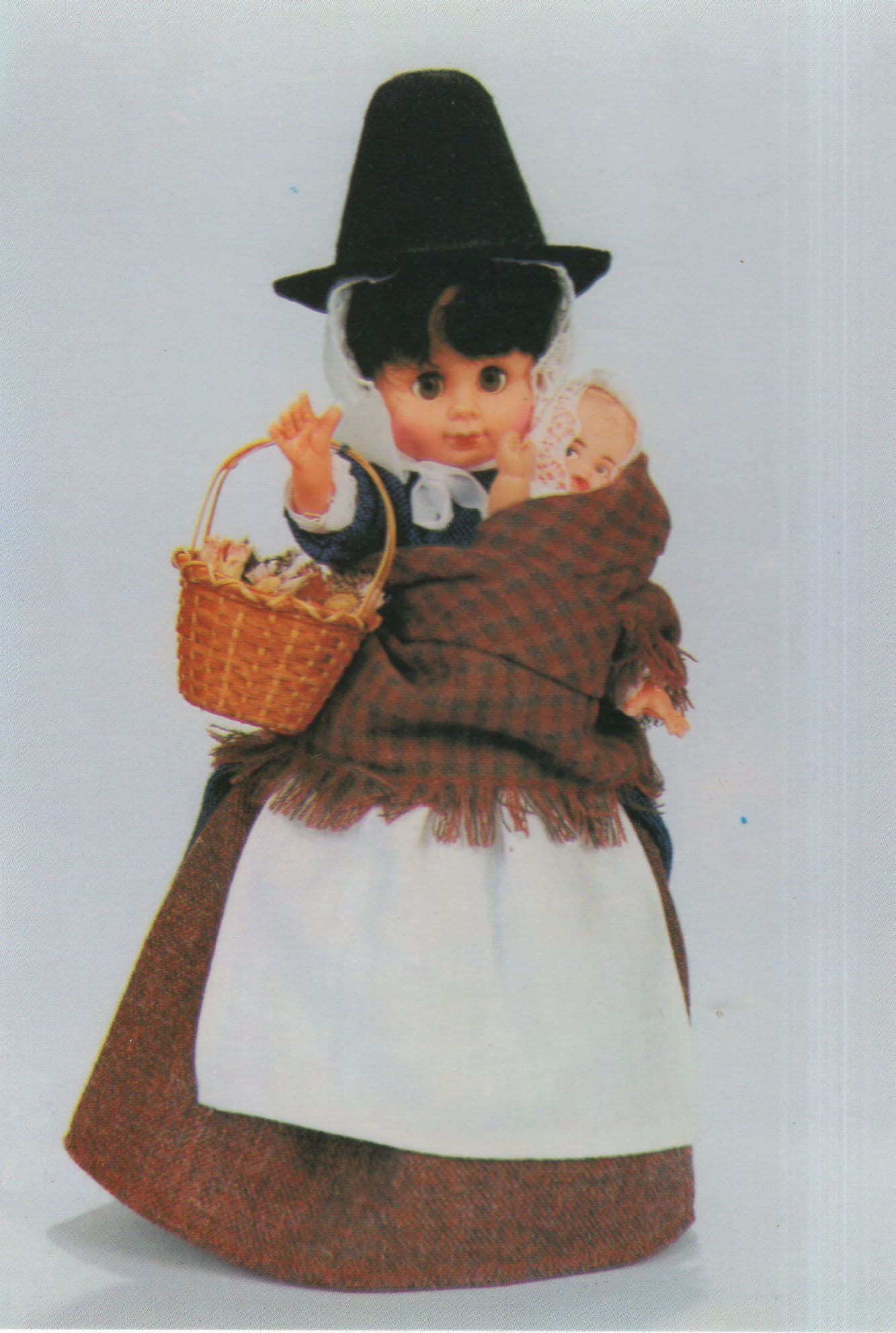 Merrioneth Victorian Welsh Toy Doll Nursing Baby Postcard