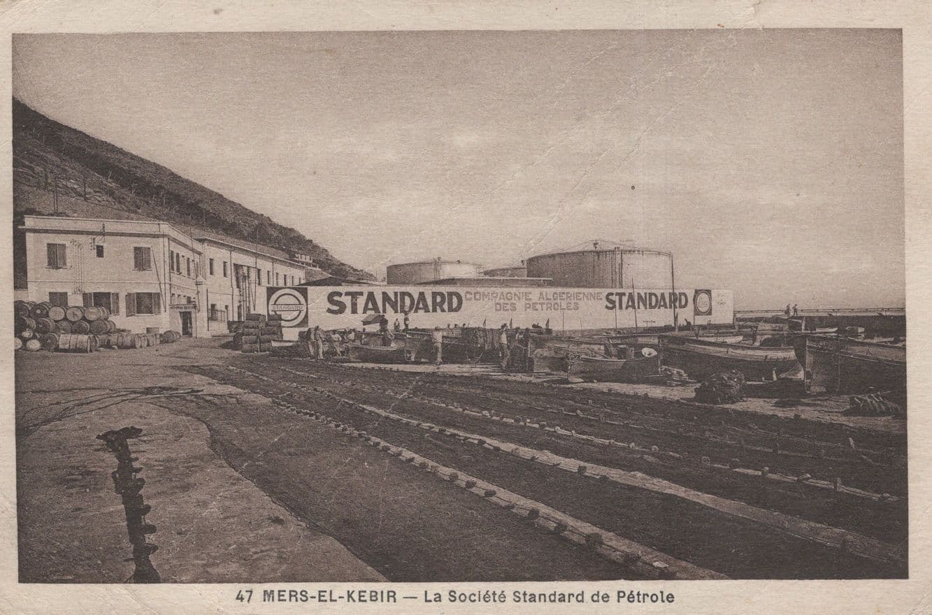 Mers El Kabir Antique Algeria Gas Car Petrol Petrole Old Postcard