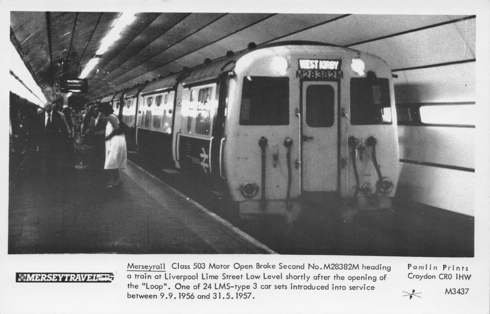 Mersey Travel Class 503 Liverpool Lime Street Station Pamlin Prints Postcard