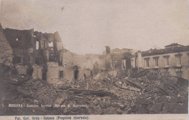 Messina Convitto Aversa Giacomo Italian Disaster PB Old Postcard