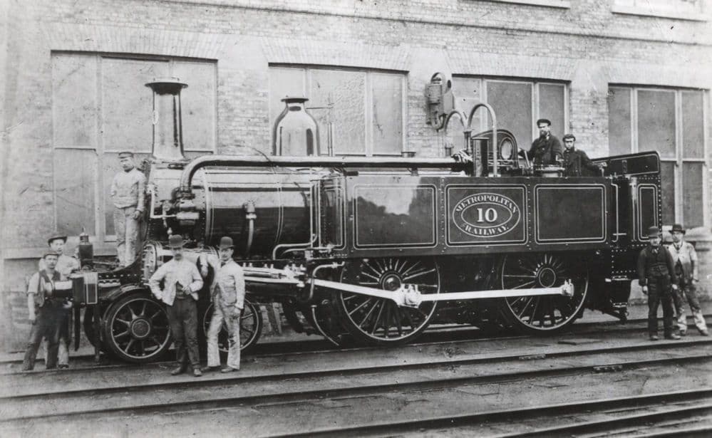 Metropolitan No 10 Train Driver & Staff London Photo Postcard