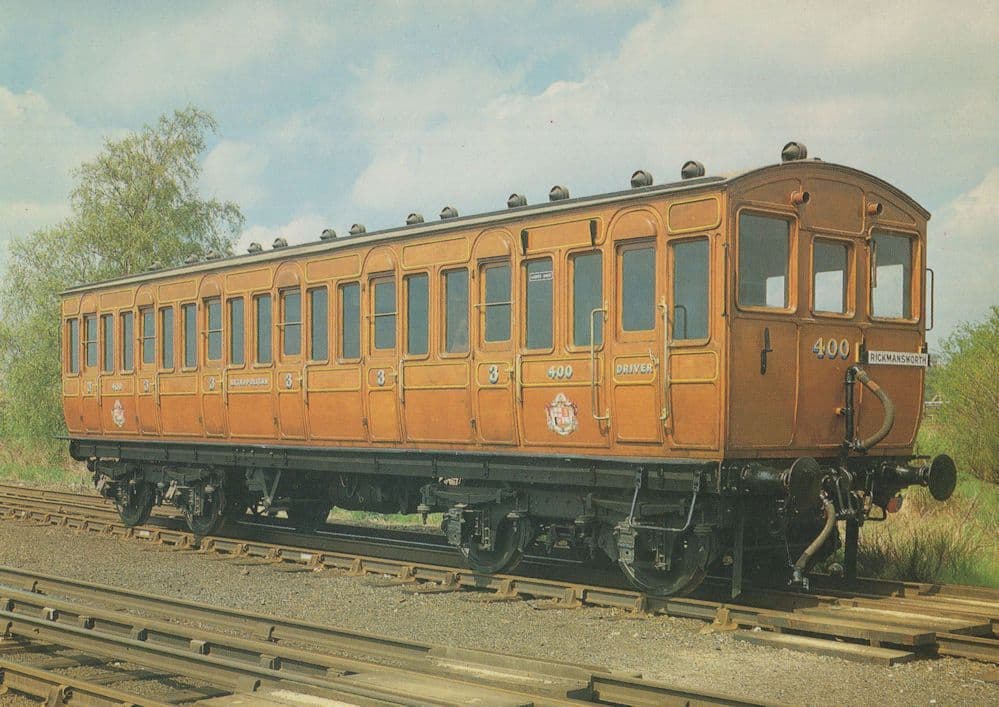 Metropolitan Railway Train Bogie Stock Coach 400 Steam Chesham Postcard