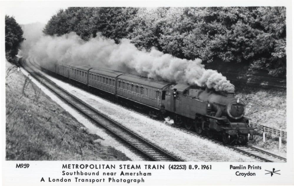 Metropolitan Steam Train 42253 In 1961 Amersham Photo Postcard