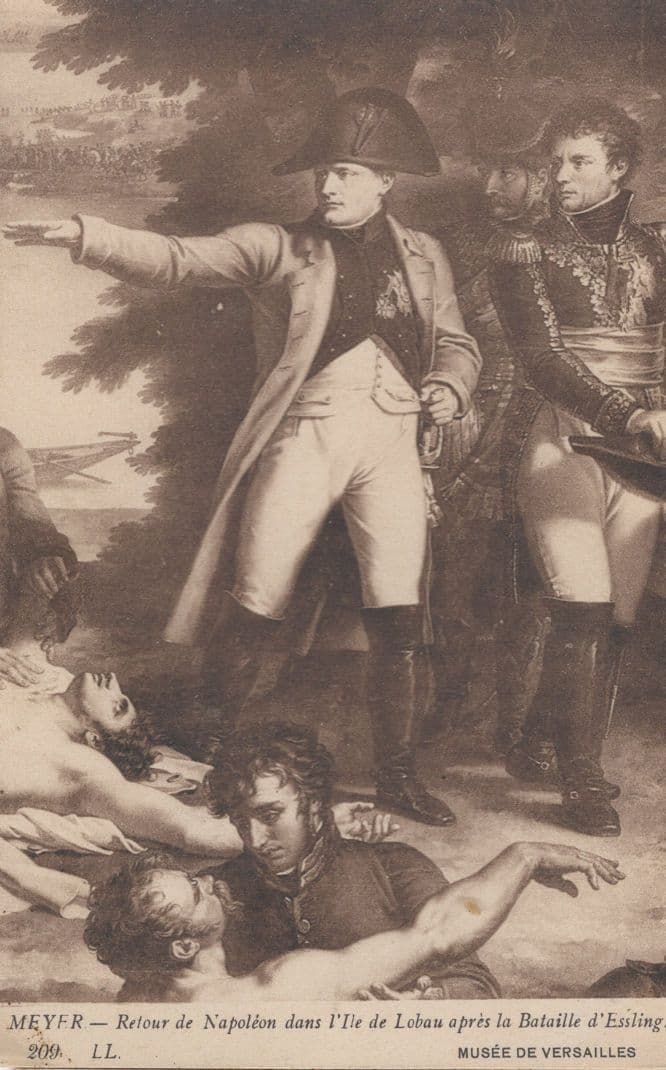 Meyer Retour Of De Napoleon Battle Antique Painting Postcard