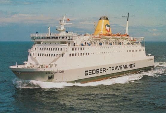 MF Travemunde German Ferry Ship Postcard