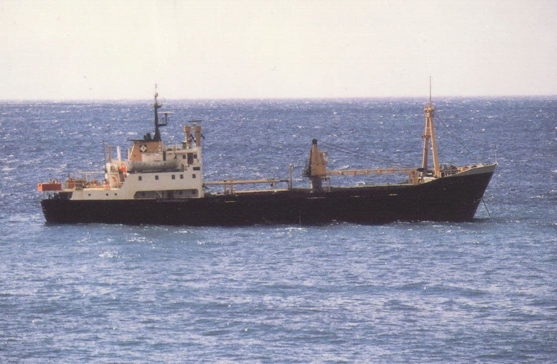 MFV Hekla Fishing Ship at Tristan Da Cunha Agfa Photo Postcard