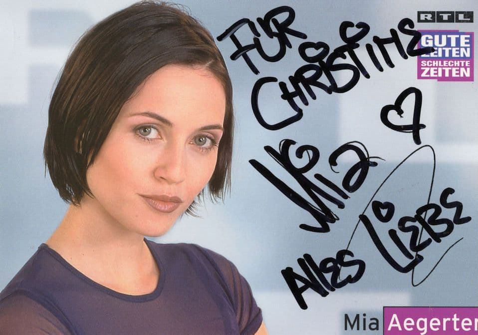 Mia Aegerter Anna Bosch 2x German Hand Signed Photo s