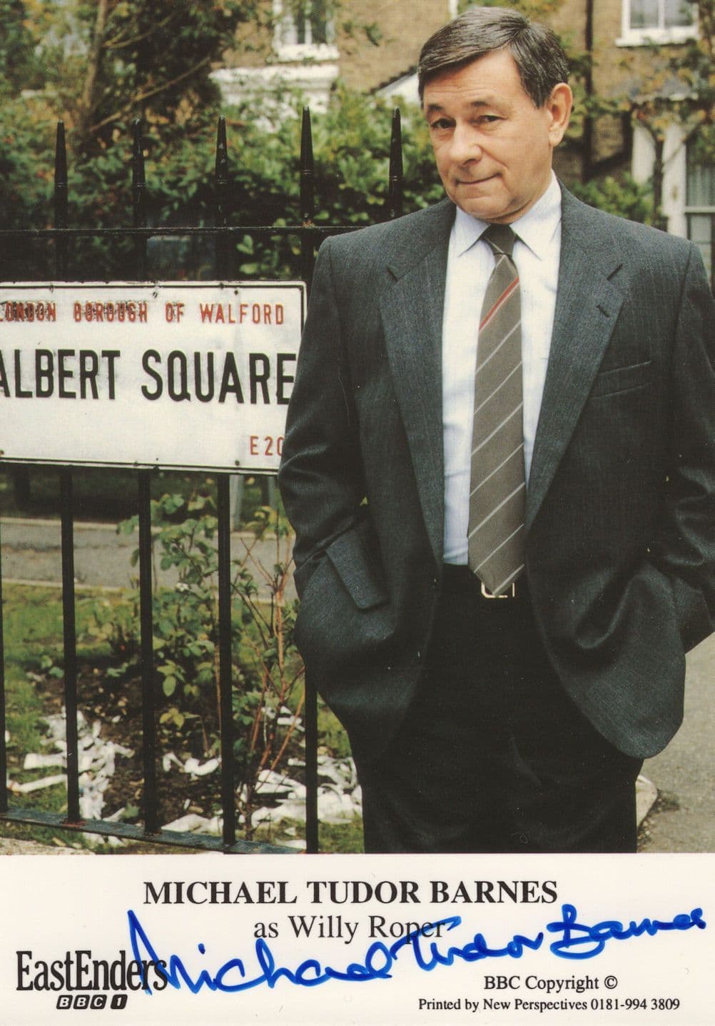 Michael Barnes as Willy Roper Eastenders Hand Signed Cast Card