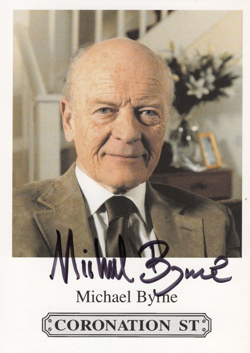 Michael Byrne as Ted Page Coronation Street RARE Hand Signed Cast Card Photo