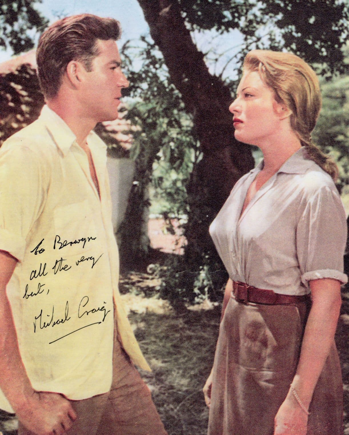 Michael Craig & Belinda Lee 10x8 Vintage Hand Signed Photo (1)