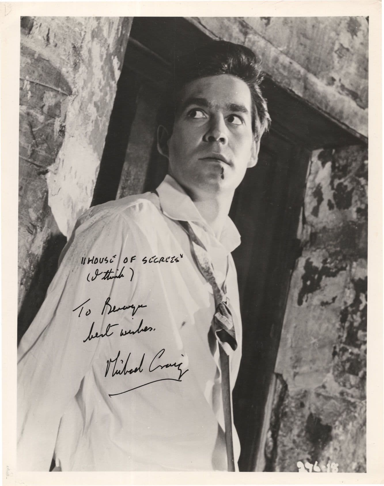 Michael Craig in House Of Secrets 10x8 Hand Signed Photo