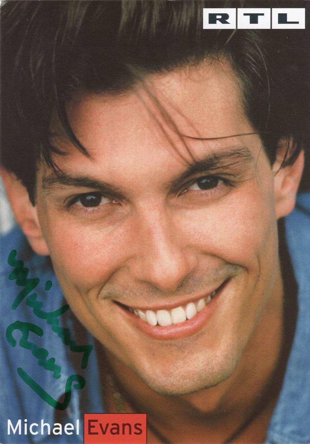 Michael Evans German Pop Singer Hand Signed RTL Photo