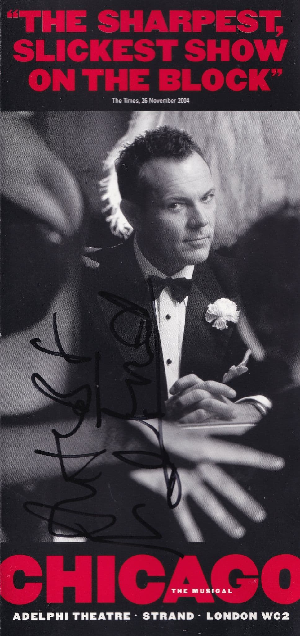 Michael French Eastenders Hand Signed Chicago Adelphi Theatre Flyer
