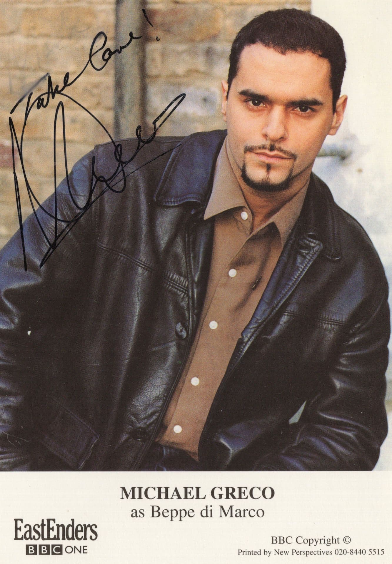 Michael Greco as Beppe Di Marco Eastenders Hand Signed Cast Card Photo
