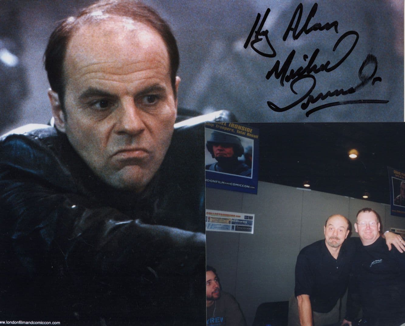 Michael Ironside Total Recall Arnie 10x8 Hand Signed 2x COA Photo s