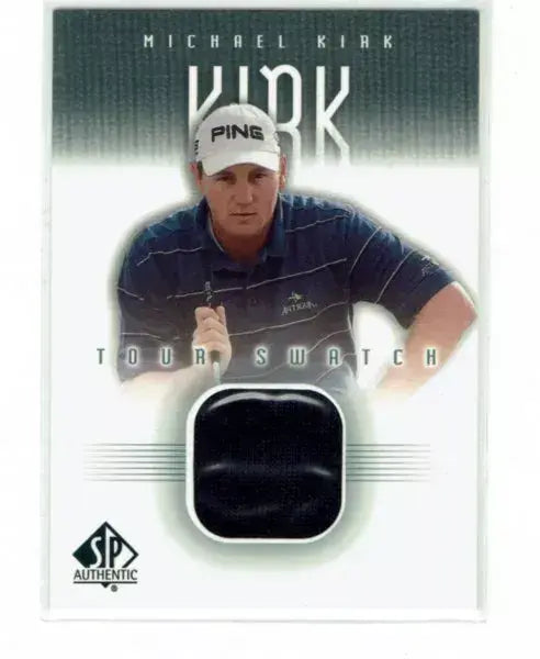 Michael Kirk Upper Deck Rare Black Worn Tour Swatch Shirt Golf Relic Card