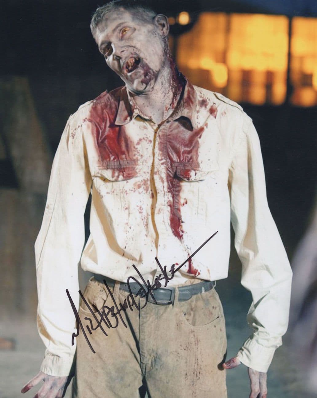 Michael Koske The Walking Dead Giant 10x8 Hand Signed Photo
