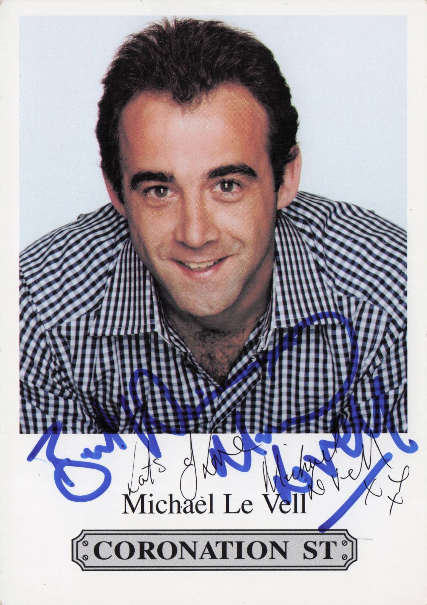 Michael Le Vell Coronation Street Hand Signed Cast Card Photo