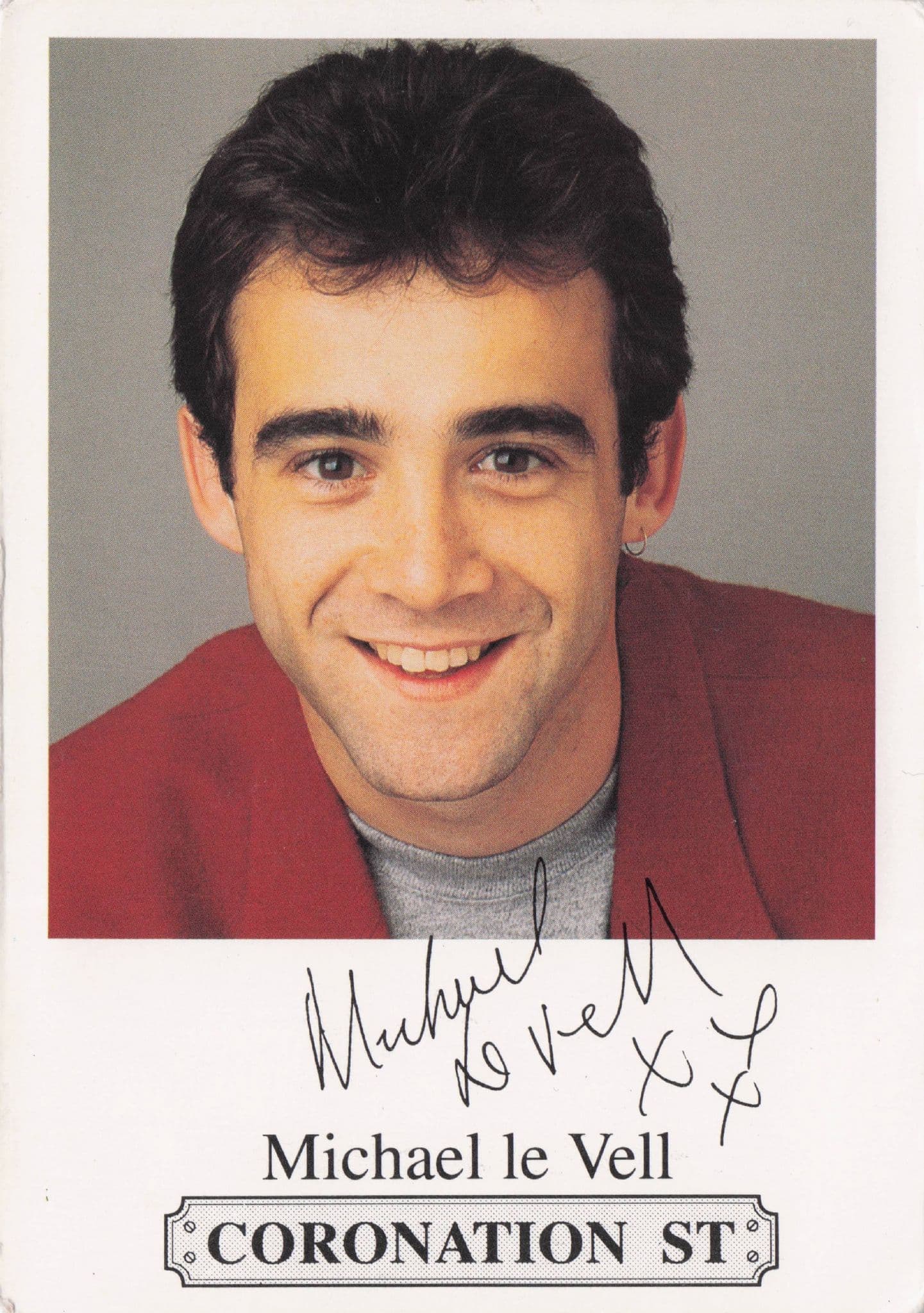 Michael Le Vell Coronation Street Printed Signed Cast Card Photo
