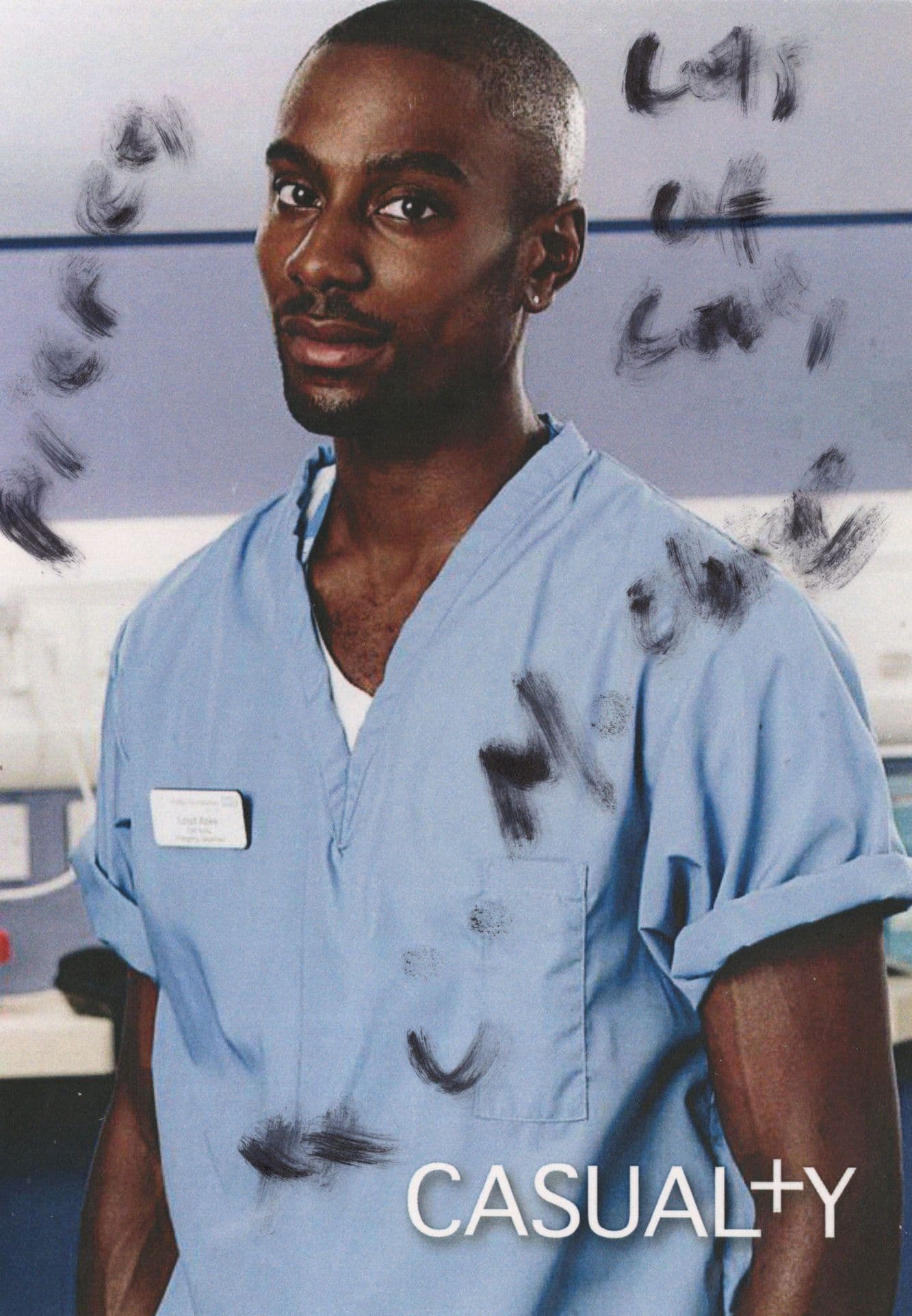 Michael Obiora as Lloyd Casualty Casualty Hand Signed Cast Card Photo