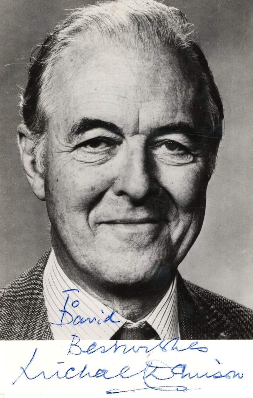 Michael Redgrave Antique Hand Signed Postcard Photo