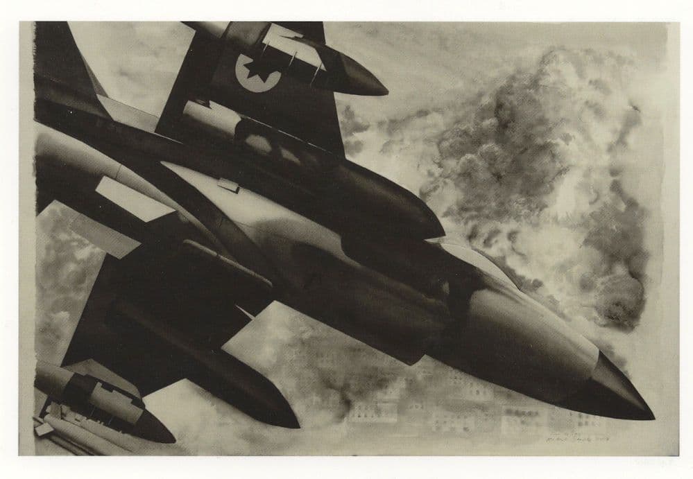Michael Sandle From The Sky Aircraft Painting Postcard