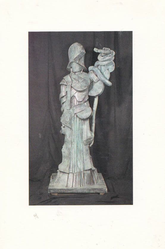 Michael Sandle Woman For Heidleberg Bronze Figure Painting Postcard