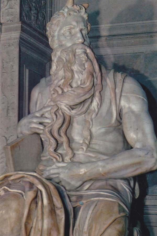 Michaelangelo Statue Monument Of Disciple Moses Orig Italian Rome Postcard