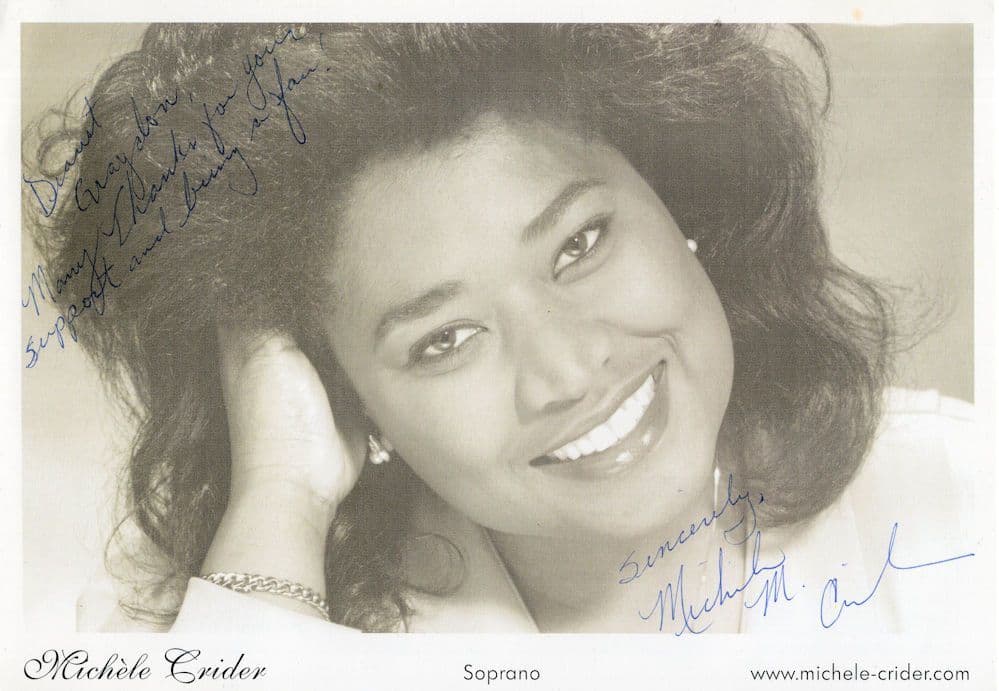 Michele Crider Opera Singer Large 8x6 Hand Signed Photo