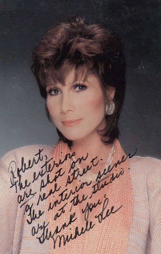 Michelle Lee Knots Landing Official Fan Club Hand Signed Photo Message Letter