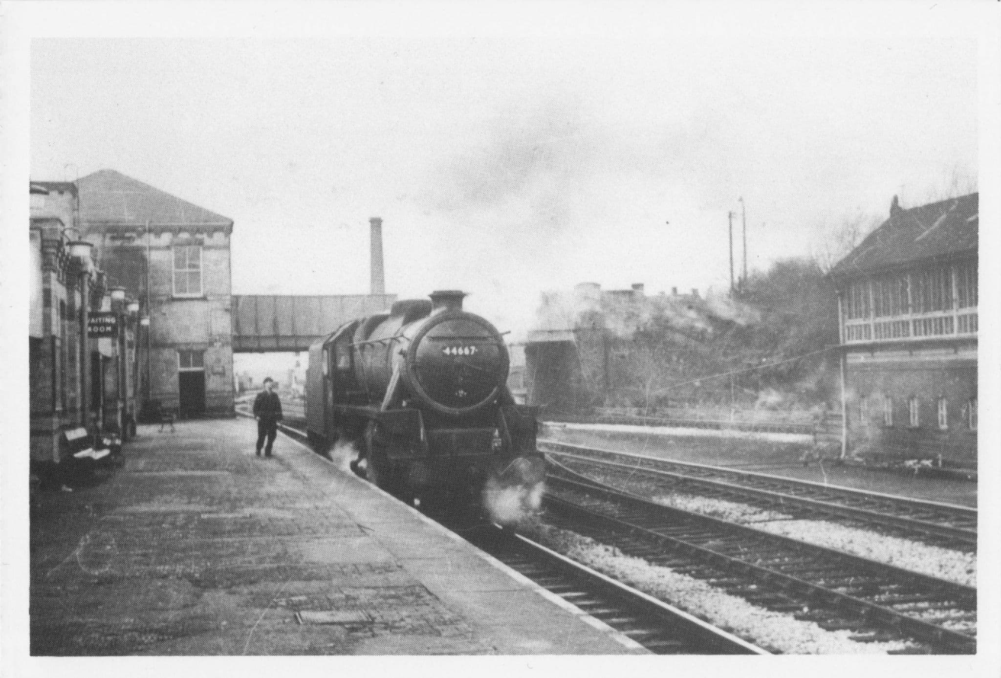 Mickey 44677 Preston Train at Kirkham Station in 1967 Photo Postcard
