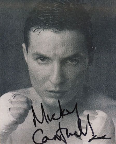 Mickey Cantwell British Boxer Boxing Hand Signed Photo