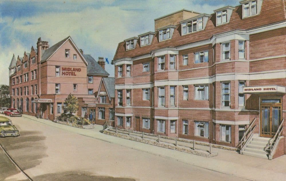 Midland Hotel Norwich Avenue Bournemouth 1970s Postcard