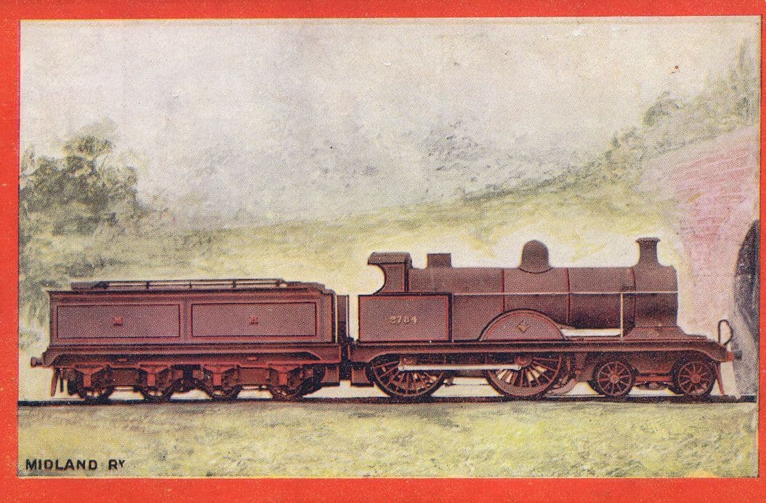Midland Railway Class 4-4-0 Johnson Train Rare Wrench Series Postcard