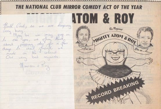 Mighty Atom & Roy Giant Hand Signed Management Photo & Ephemera Bundle Letter