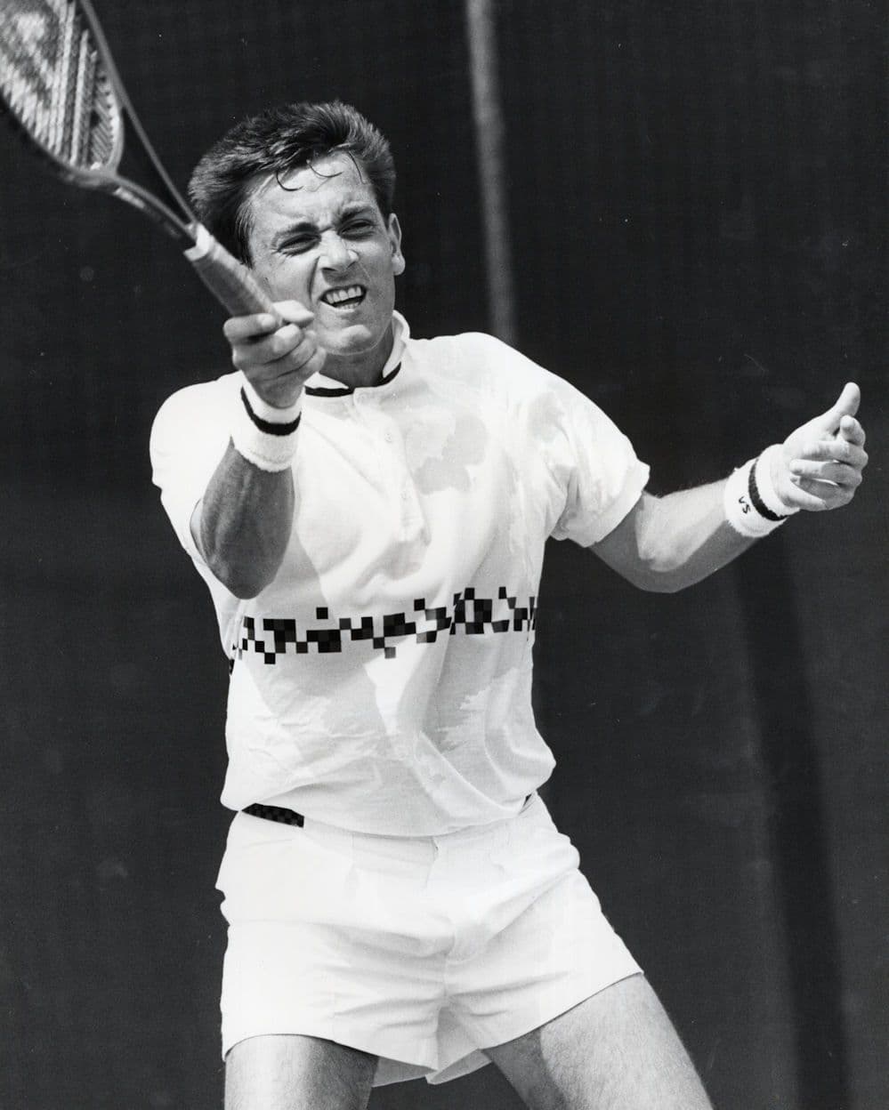 Mikael Pernfors of Sweden Tennis 1986 Wimbledon Large Press Photo